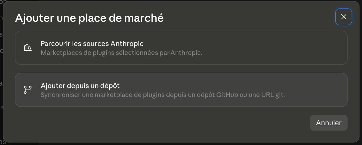 Étape 2 : Choisissez « Ajouter depuis un dépôt »